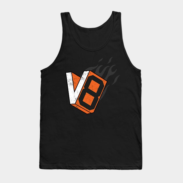 V8 Cylinder Engine Design for Muscle Car Fans Tank Top by c1337s